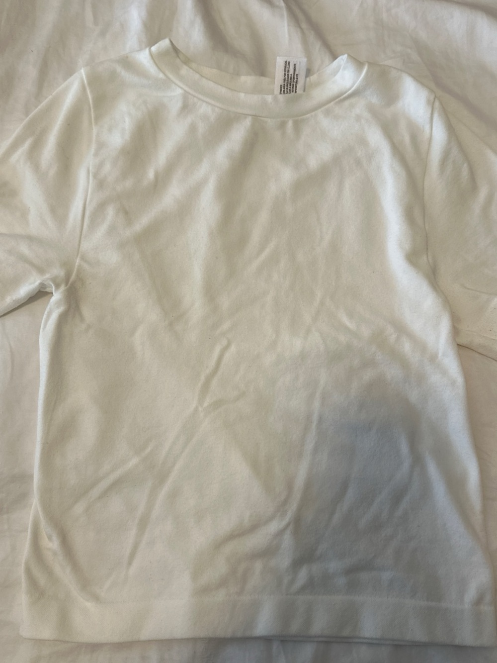 a new day White Minimal Logo Tee